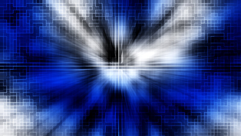 Blue Grid Explosion