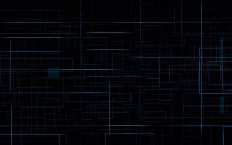 Blue Grid Lines on Black — Abstract