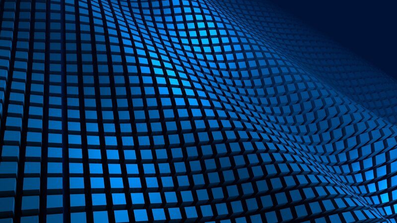 Blue Grid of Cubes