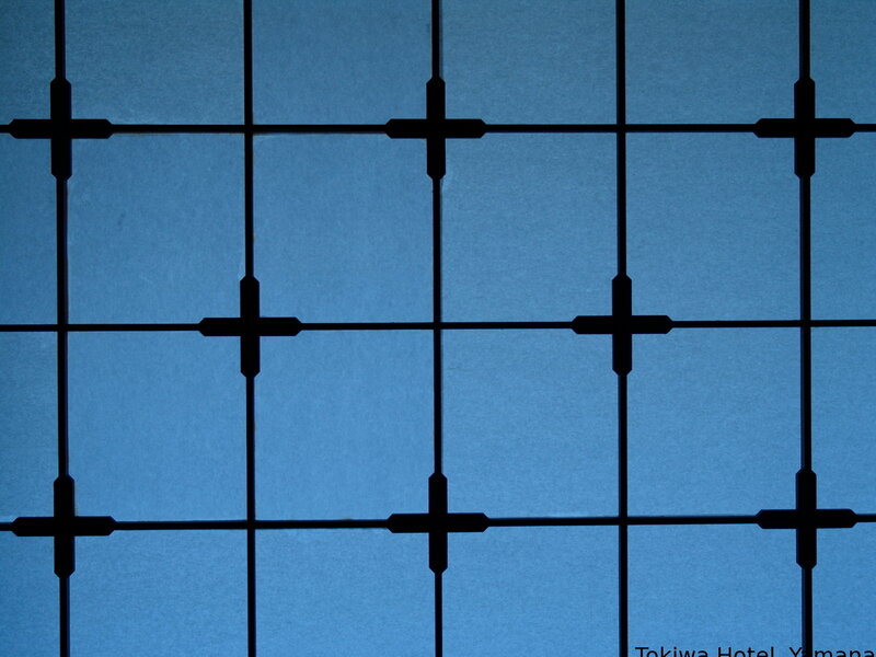 blue grid pattern