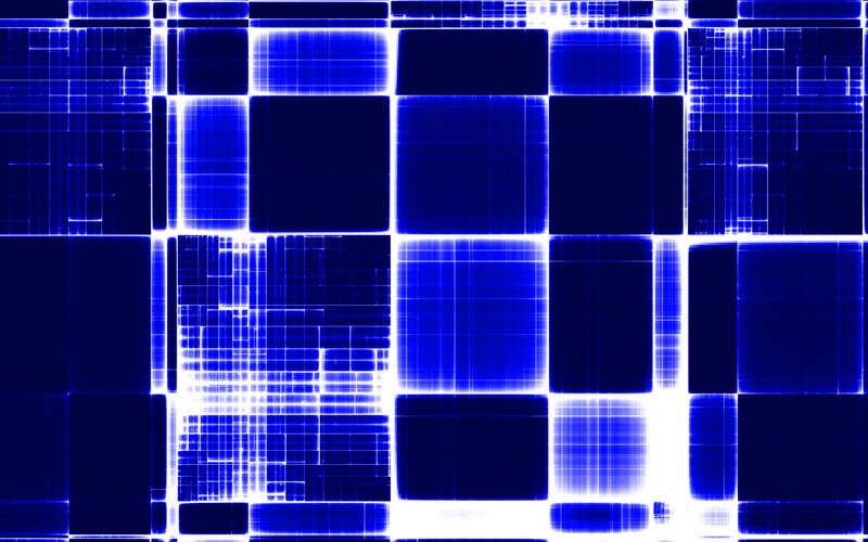 Blue Grid Pattern — Technological, Abstract, Squares, Light