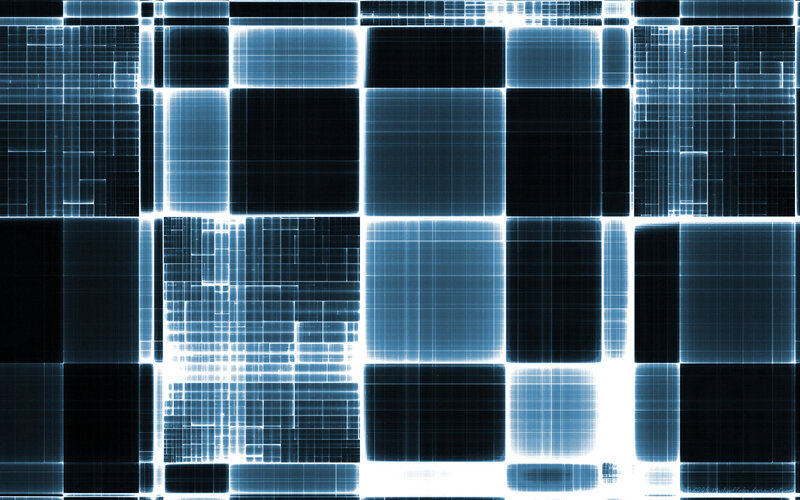 Blue Grid Pattern — Technological, Abstract, Squares