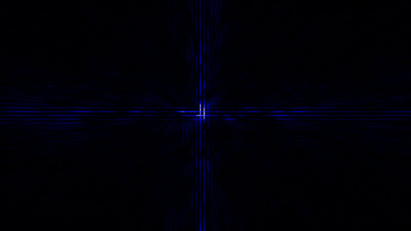 blue grid tunnel
