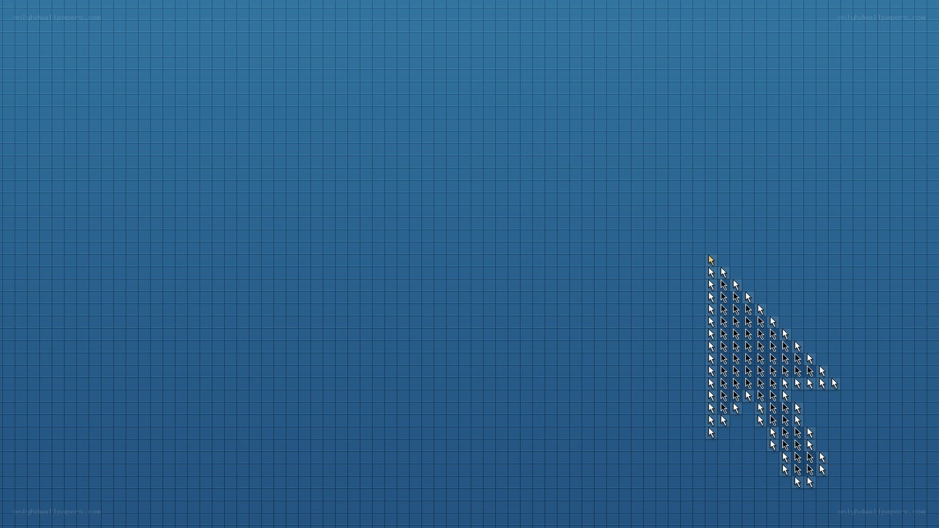 blue grid with cursor pattern