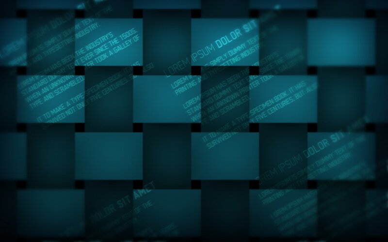 blue grid with text pattern
