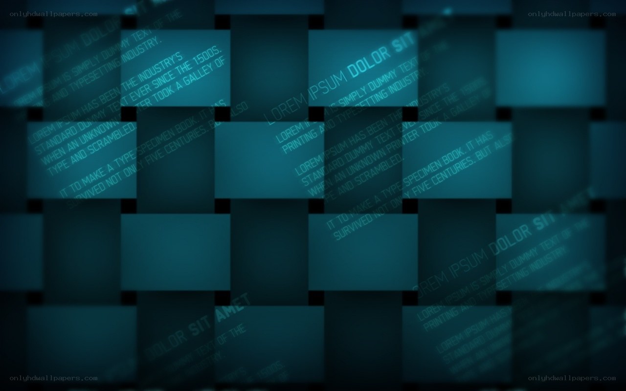 blue grid with text pattern