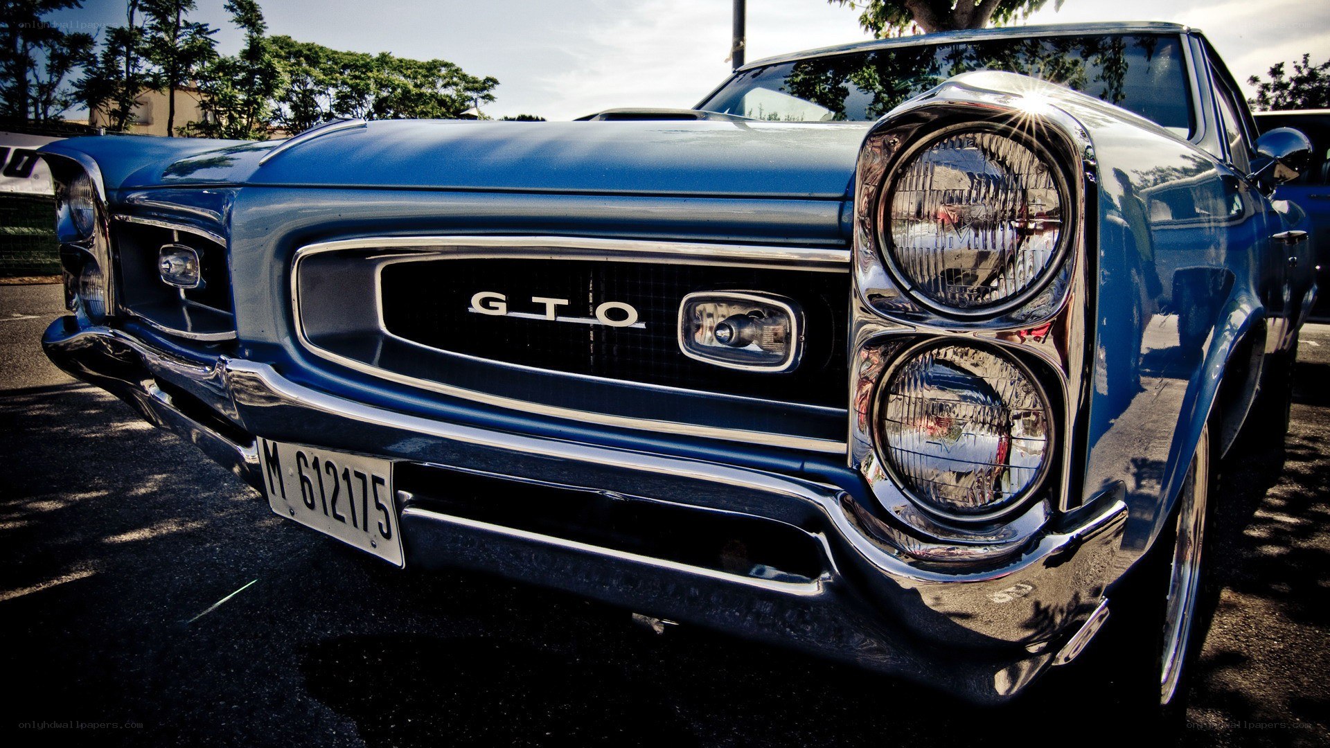 Blue GTO classic car