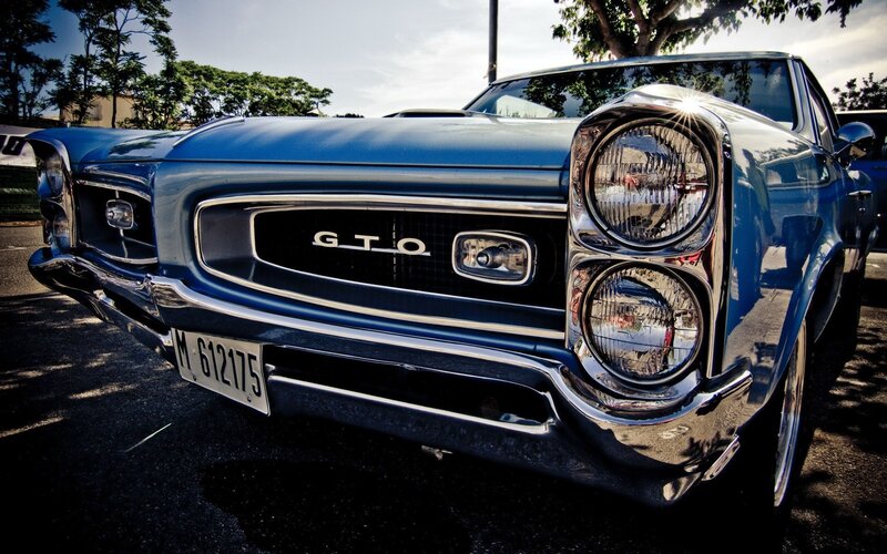 Blue GTO classic car