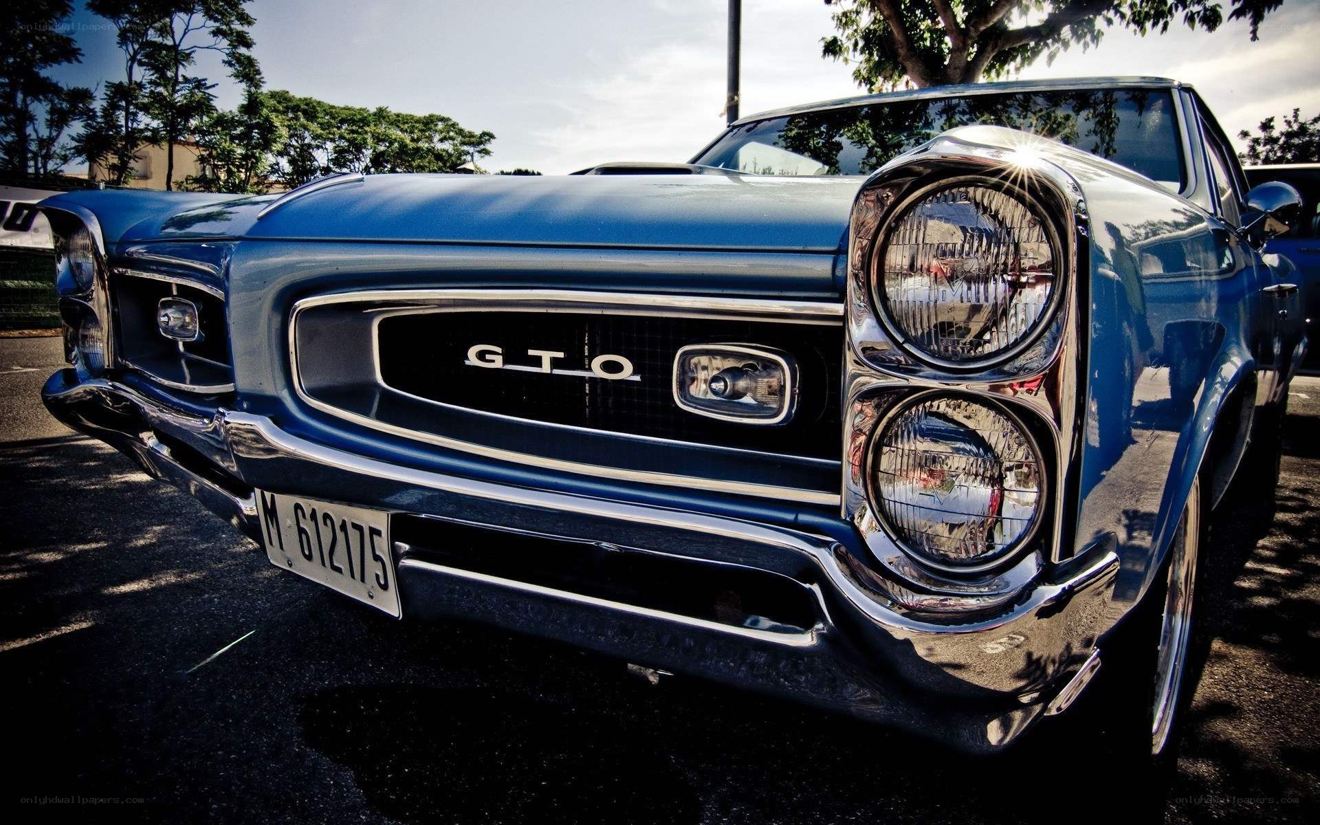 Blue GTO classic car