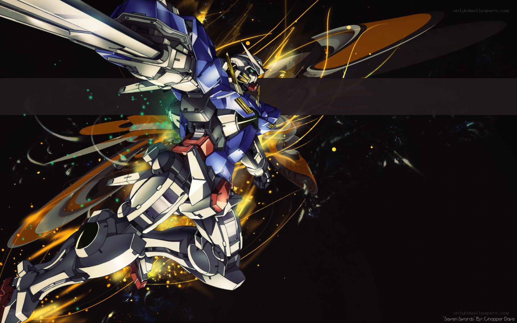 Blue Gundam in Action