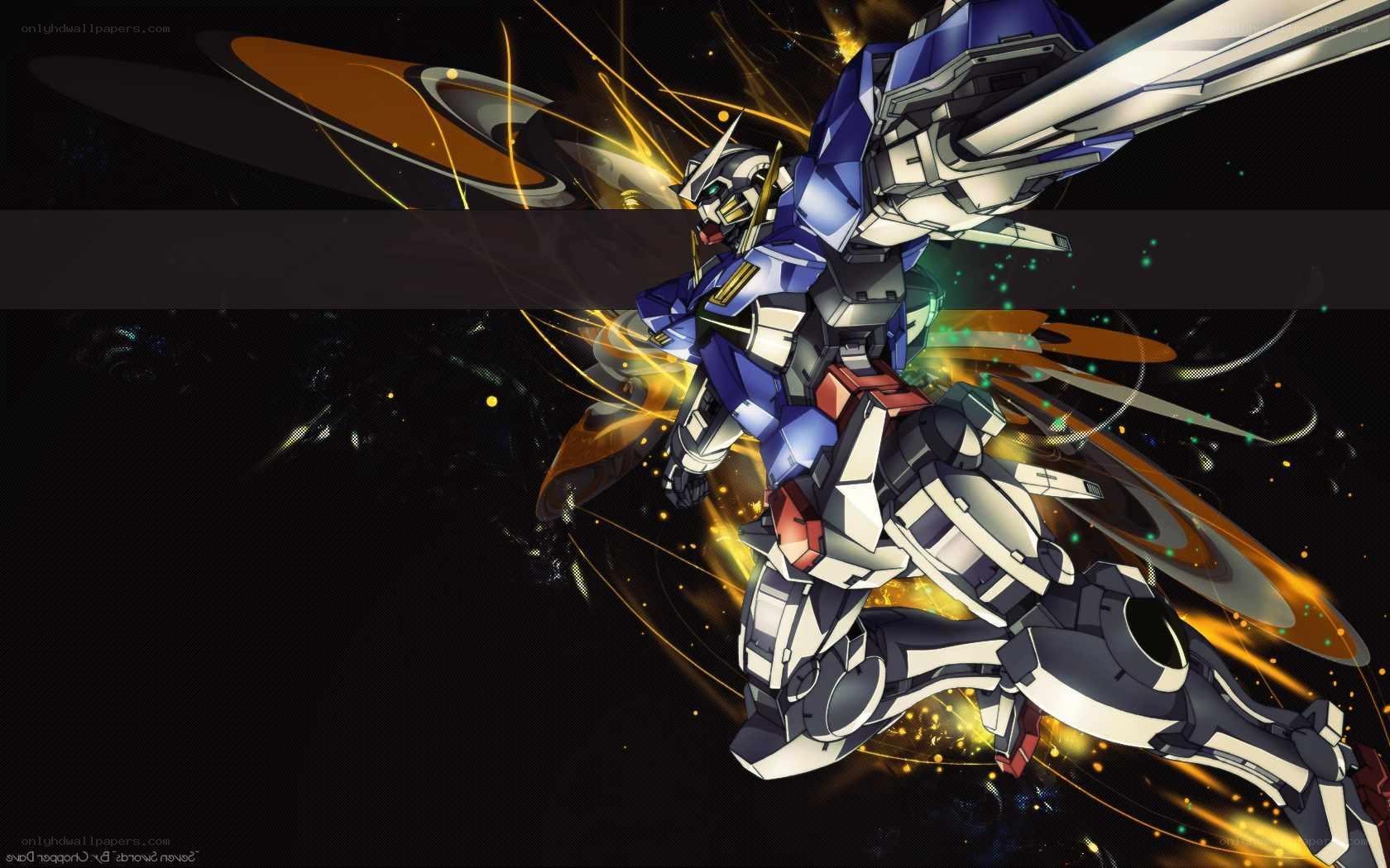 Blue Gundam in space