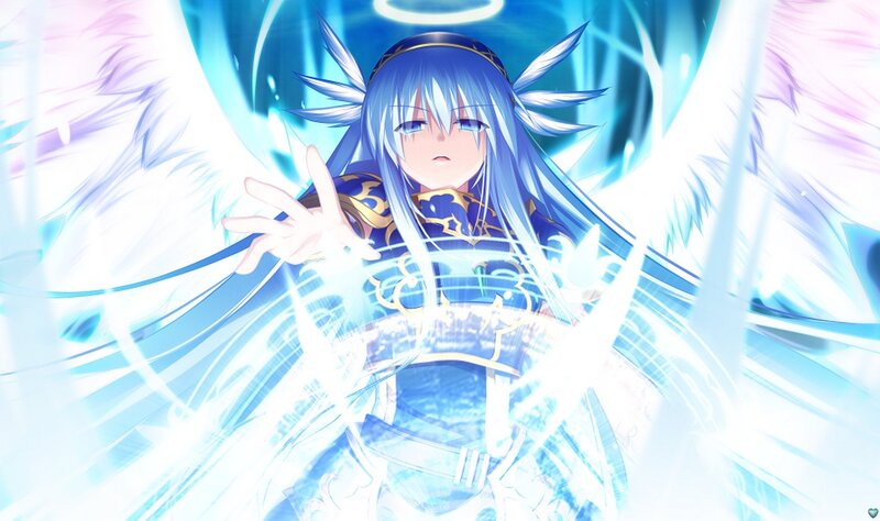 Blue-haired Angel Character — Blue, Dramatic, Anime