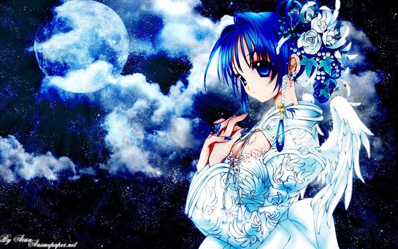 Blue-haired Angel Girl — Blue, Dramatic