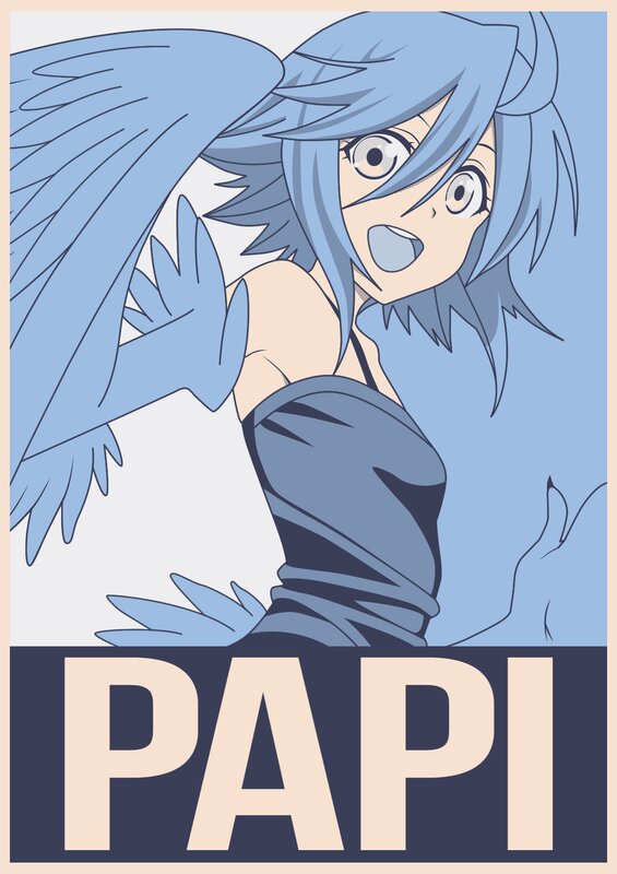 Blue-haired Angel Girl — Blue, Surprised