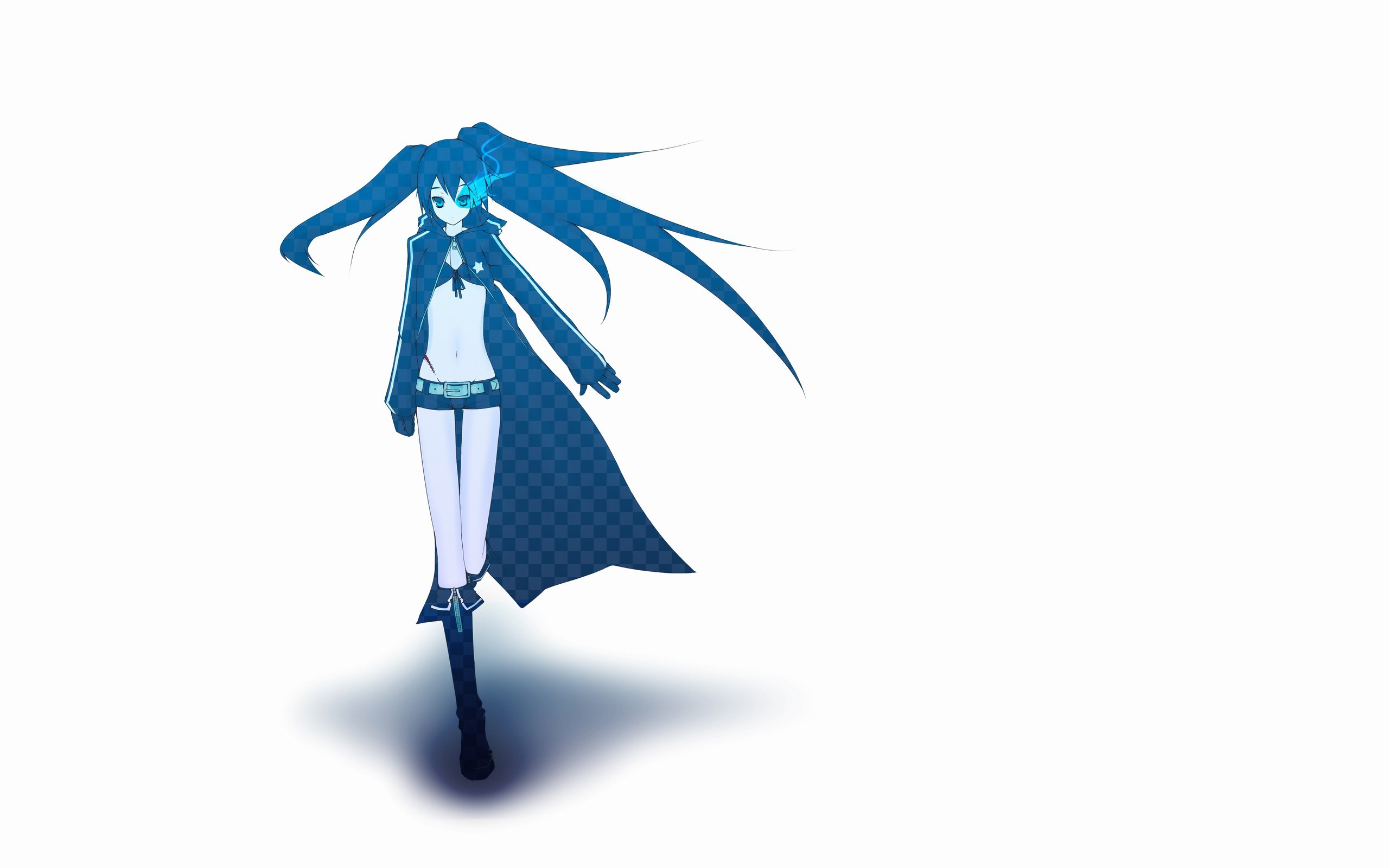 blue-haired anime character