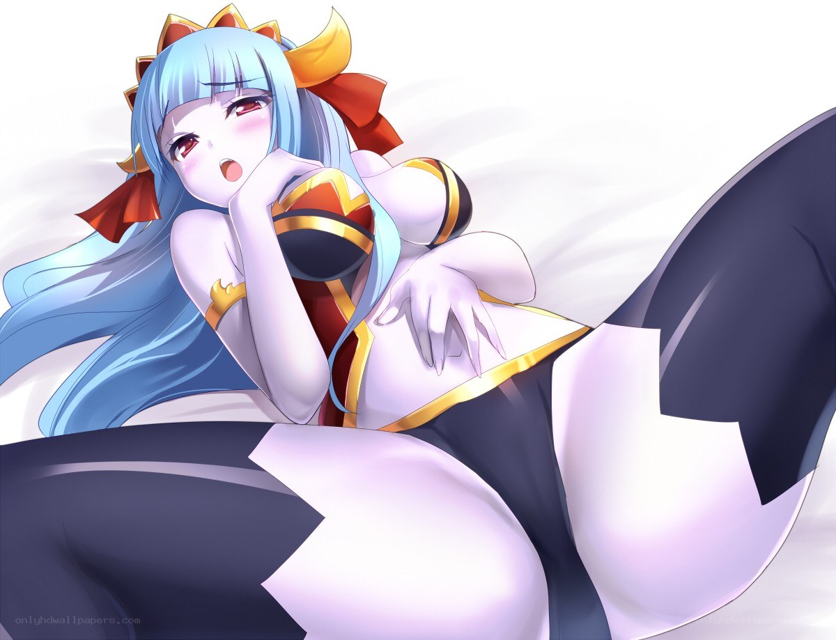 blue-haired anime character