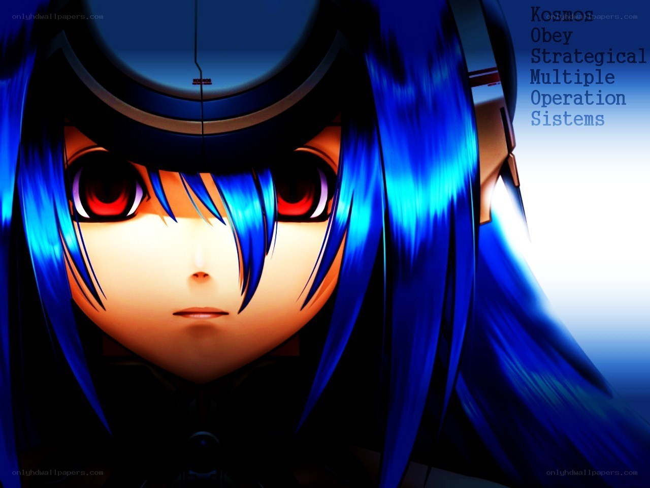 blue-haired anime character