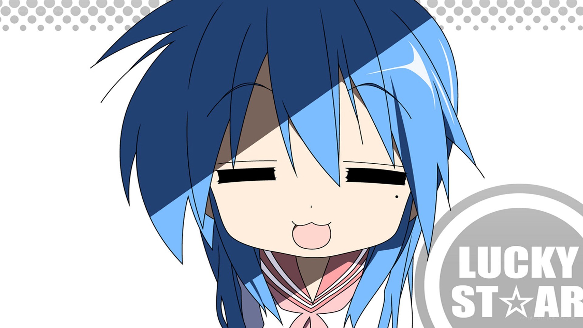 blue-haired anime character