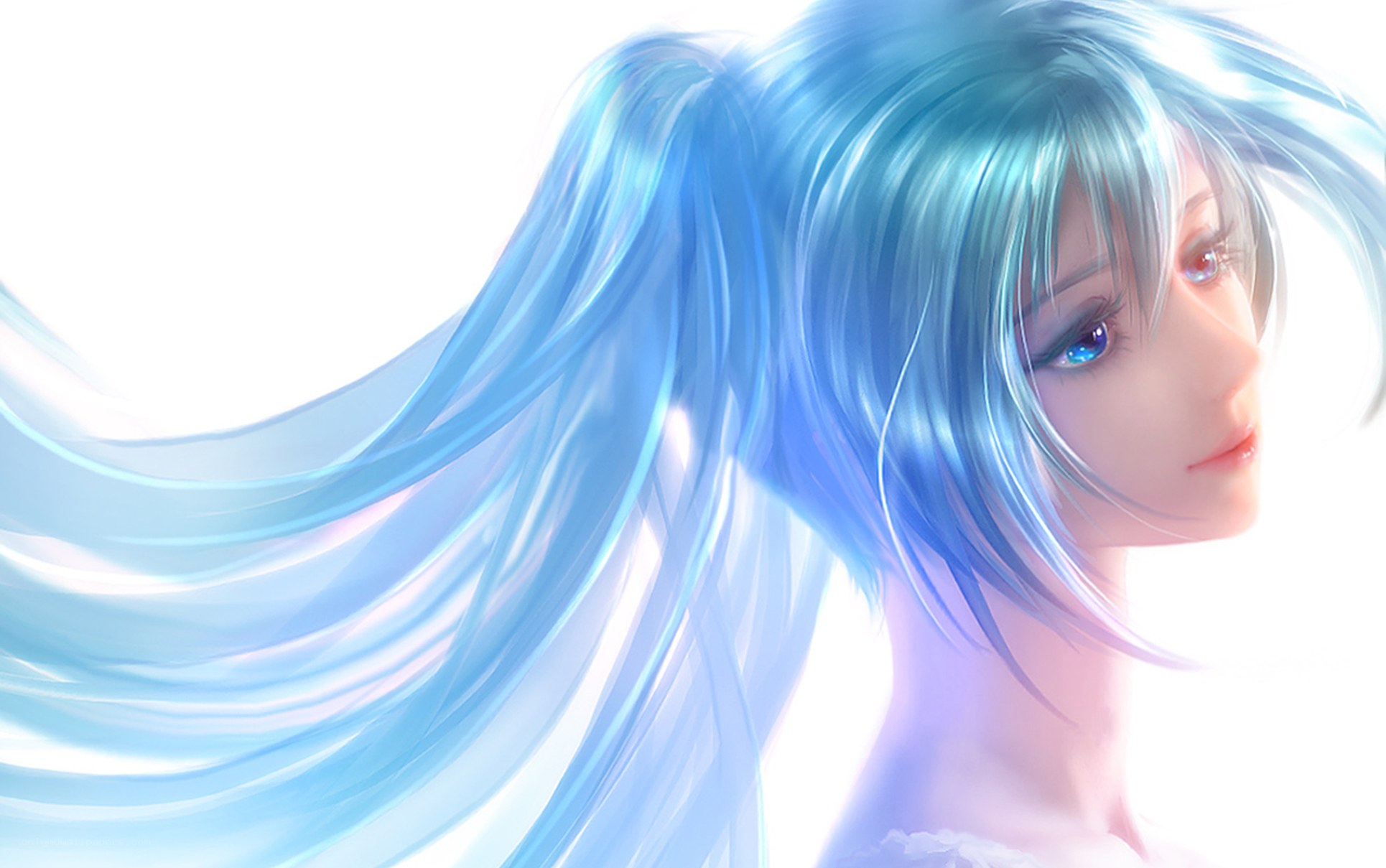 blue-haired anime character