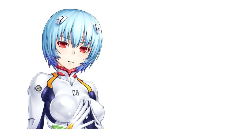 blue-haired anime character