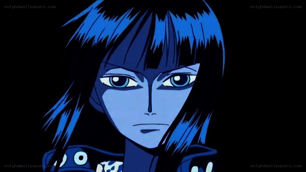 blue-haired anime character