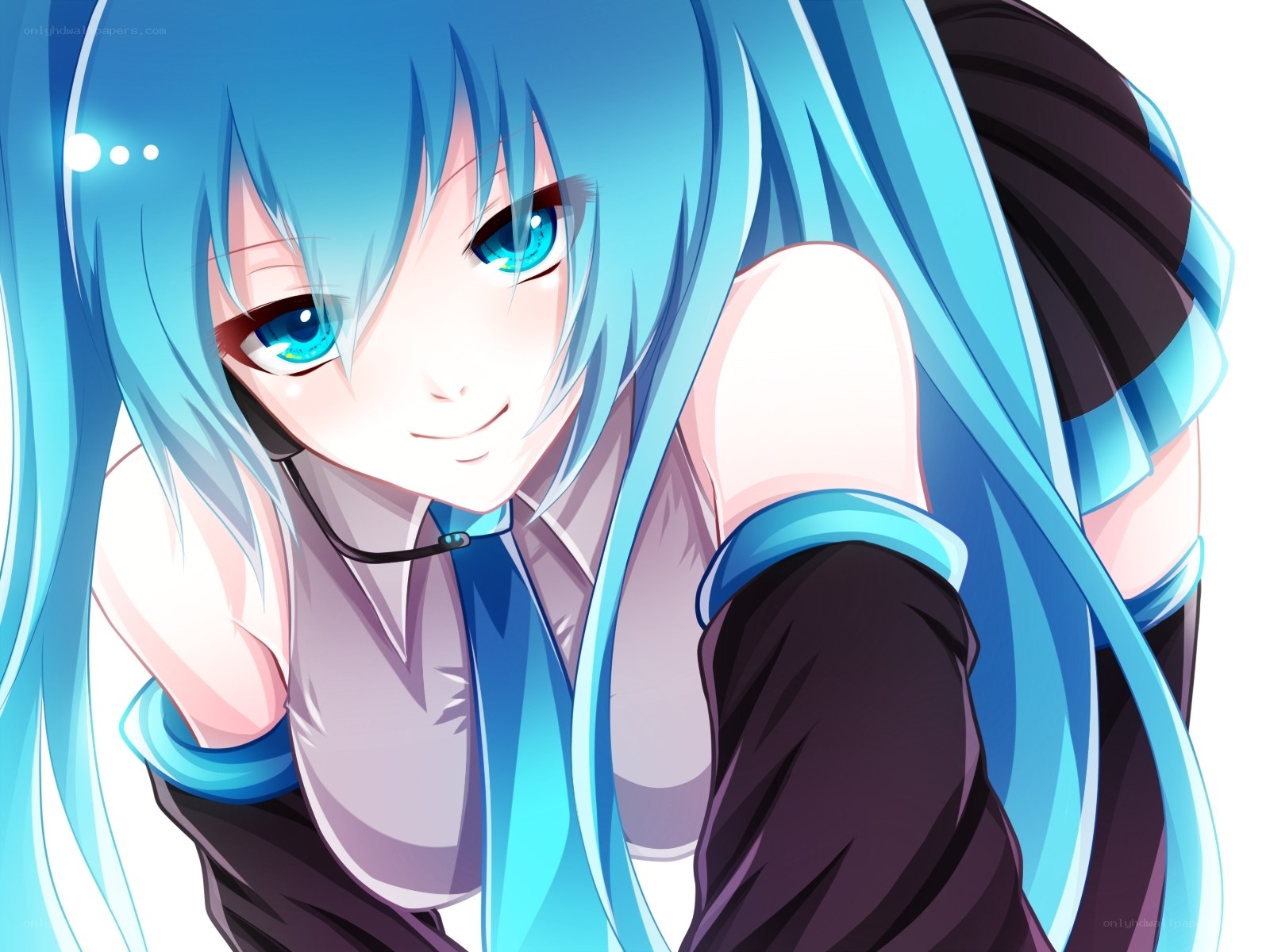 blue-haired anime character