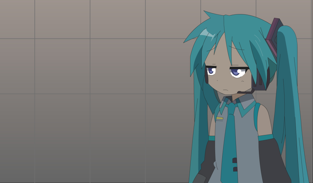 blue-haired anime character