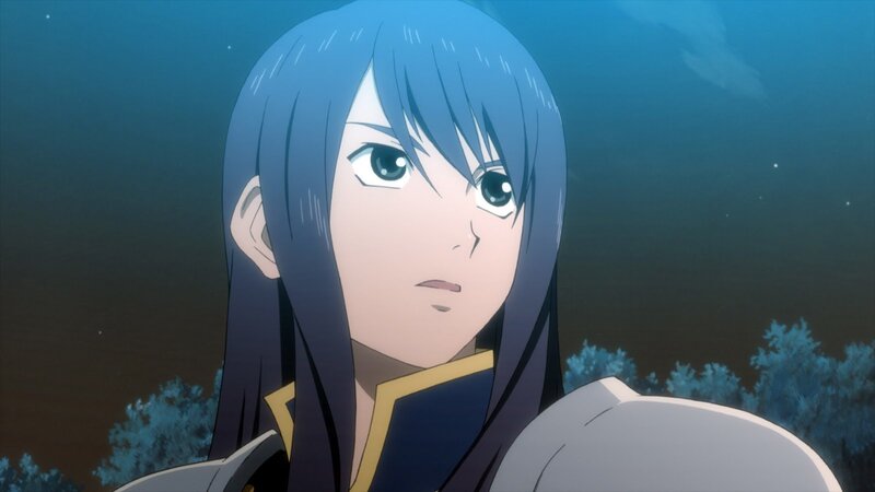 blue-haired anime character