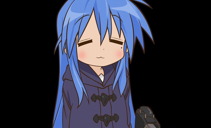 blue-haired anime character