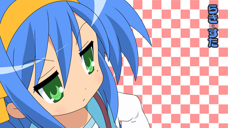 blue-haired anime character