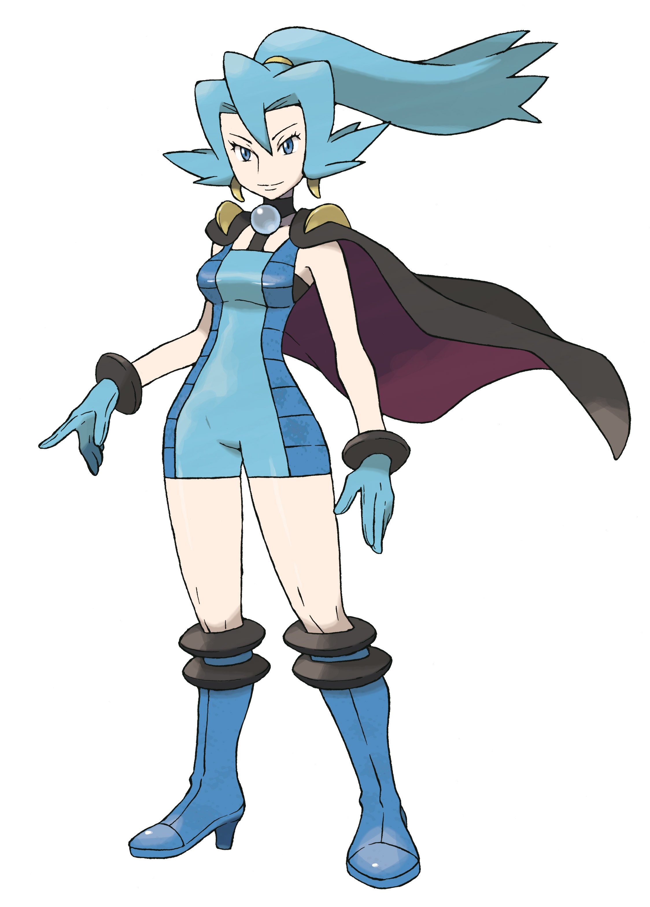 Blue-haired anime character