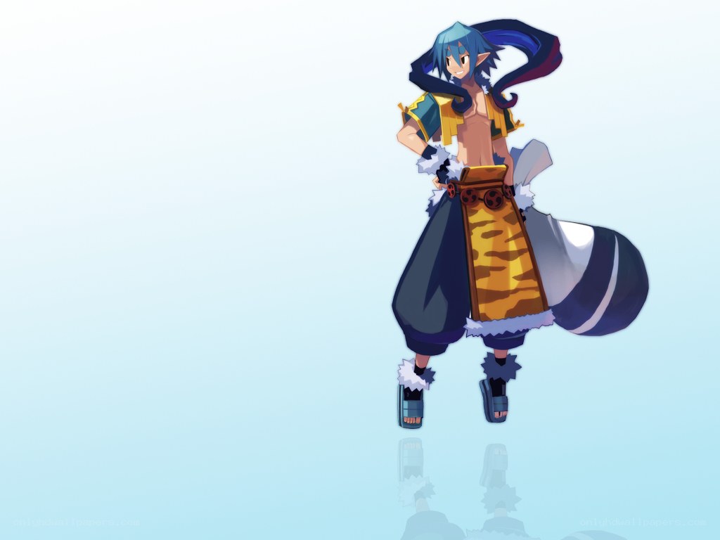 blue-haired anime character
