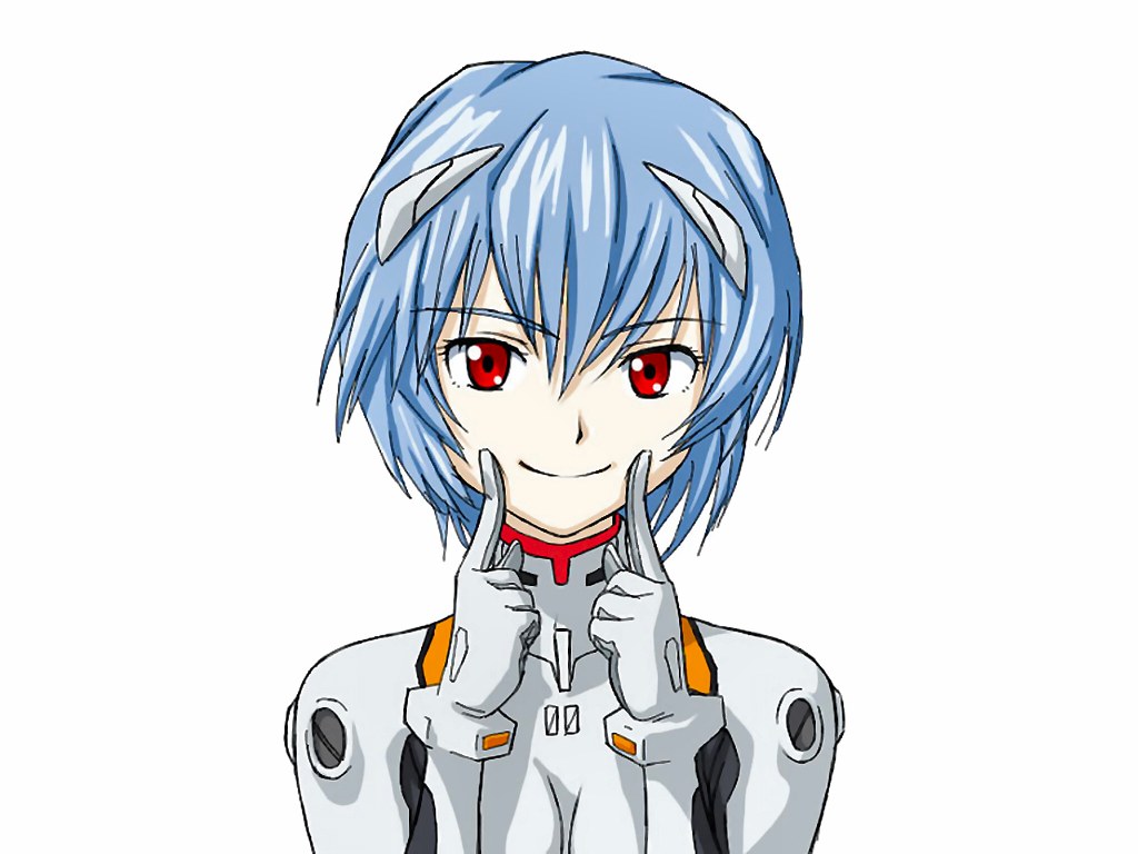blue-haired anime character