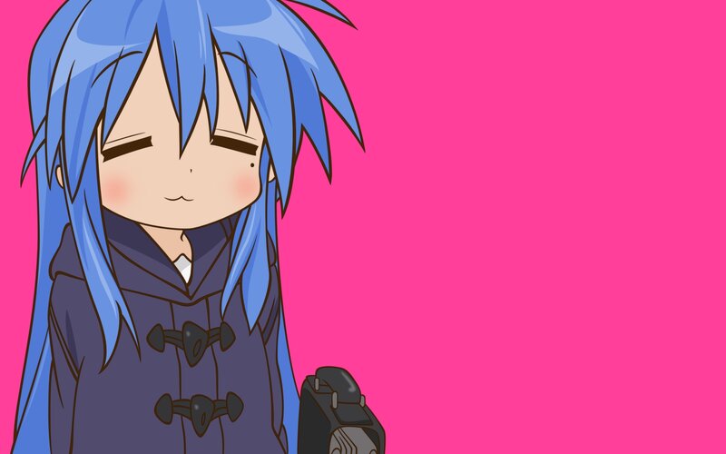 blue-haired anime character