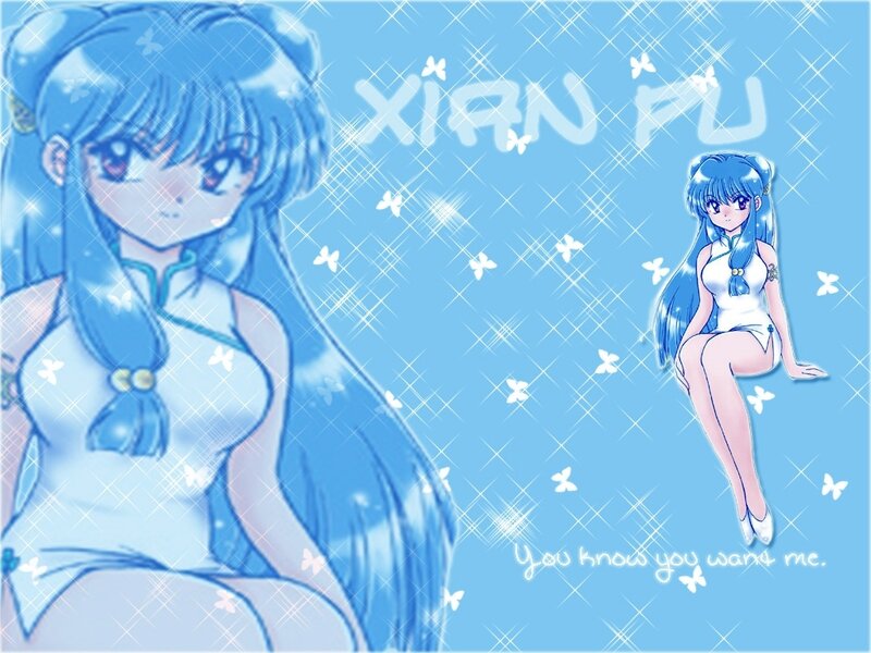 Blue-haired anime character art