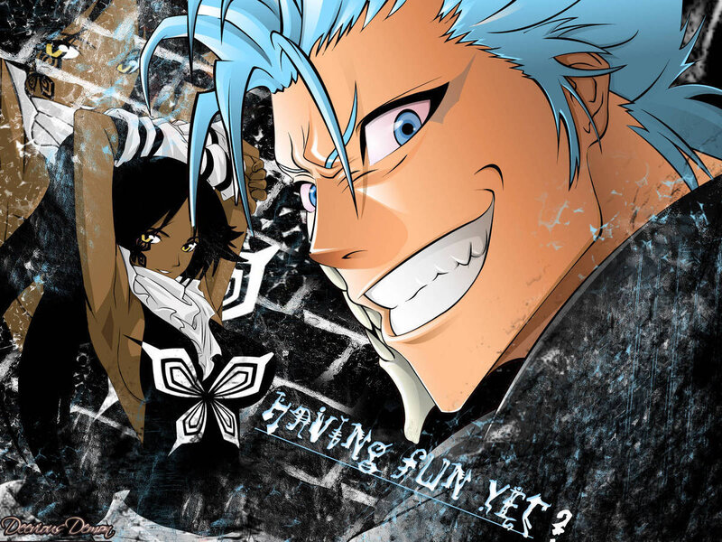 Blue-haired Anime Character — Black, Aggressive