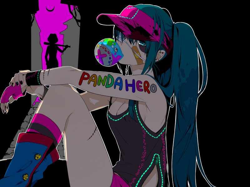 Blue-haired Anime Character — Black, Dark, Night
