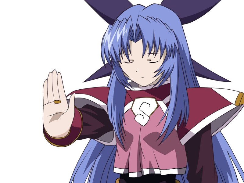 Blue-haired Anime Character — Blue, Calm, Hand Gesture