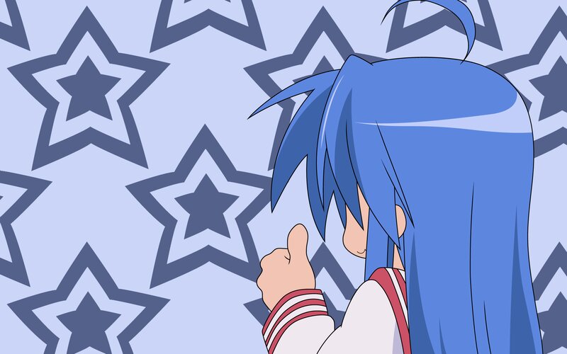 Blue-haired Anime Character — Blue, Calm, Stars