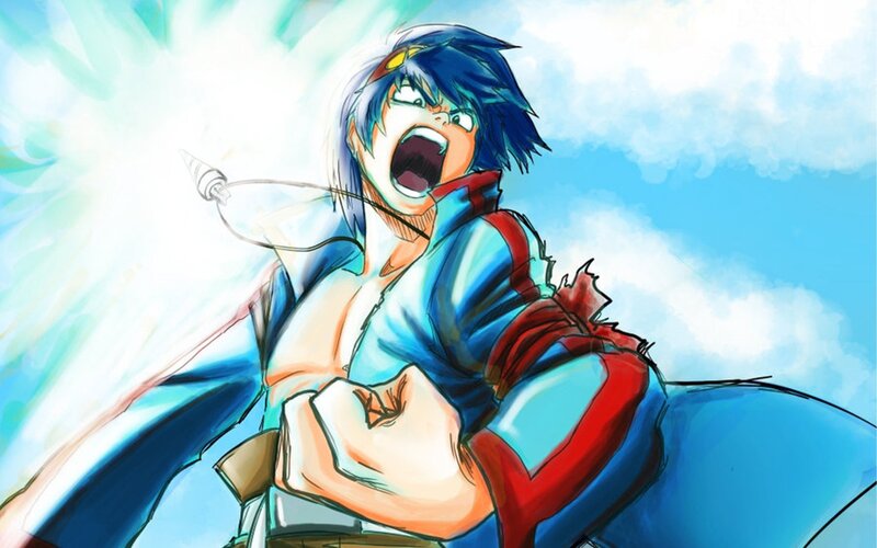 Blue-haired Anime Character — Blue, Dramatic, Afternoon, Manga