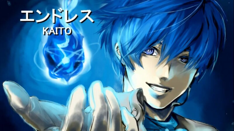Blue-haired Anime Character — Blue, Dramatic, Blue Energy Sphere