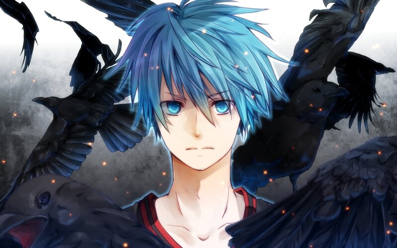 Blue-haired Anime Character — Blue, Dramatic, Crows