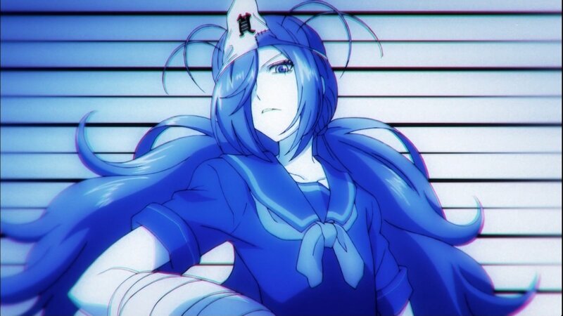 Blue-haired Anime Character — Blue, Dramatic, Hat, Sailor Uniform