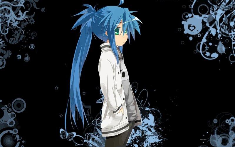 Blue-haired Anime Character — Blue, Dramatic, Long Hair
