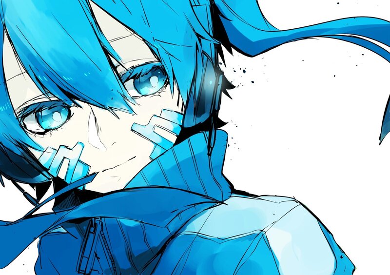 Blue-haired Anime Character — Blue, Dramatic, Manga, Anime Art