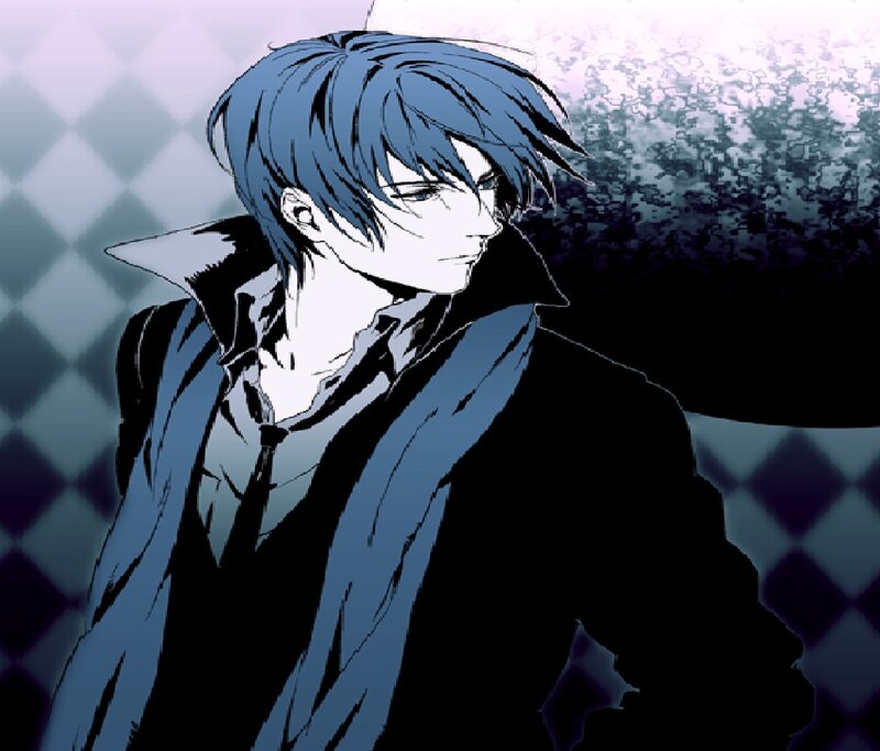 Blue-haired Anime Character — Blue, Dramatic, Manga