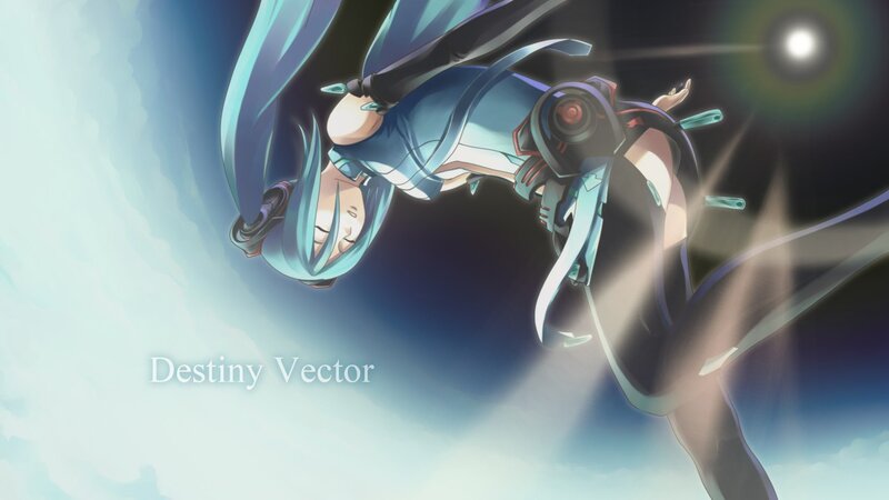 Blue-haired Anime Character — Blue, Dramatic, Mechanical Arm