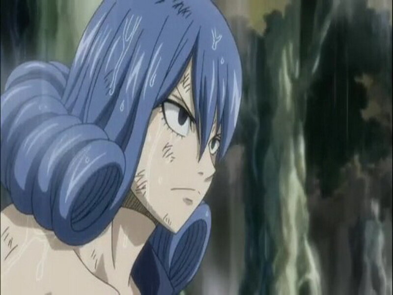 Blue-haired Anime Character — Blue, Dramatic, Rain