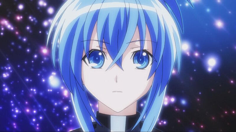 Blue-haired Anime Character — Blue, Dramatic, Stars