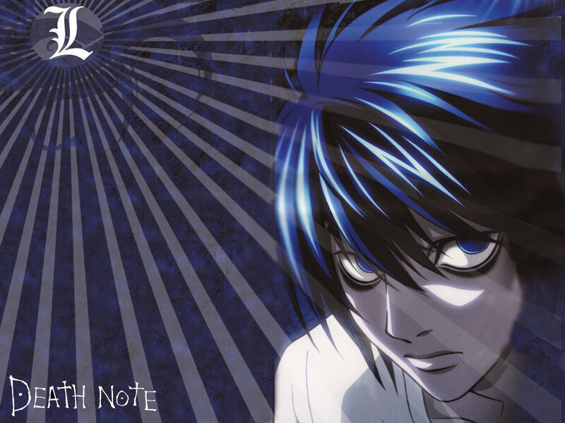 Blue-haired Anime Character — Blue, Dramatic, Sunburst Pattern